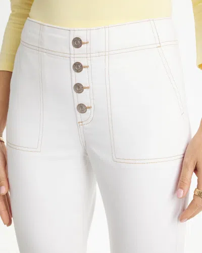 Chico's Pull-on 22" Capri Jeans In White In White