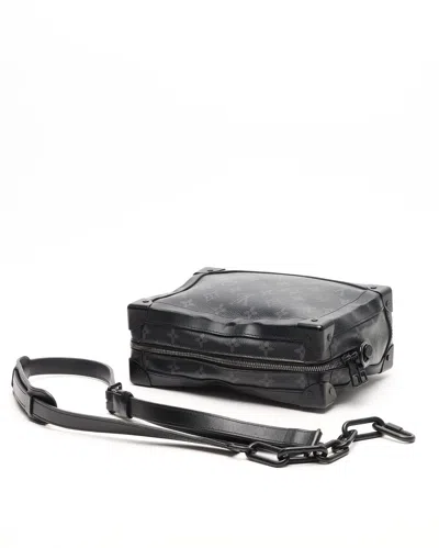 Pre-owned Louis Vuitton Monogram Eclipse Soft Trunk Bag In Black