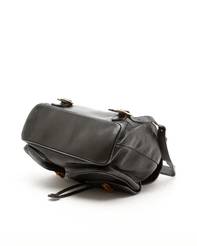 Gucci Bamboo Backpack In Black