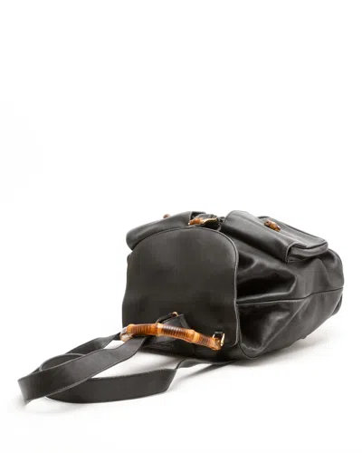Gucci Bamboo Backpack In Black