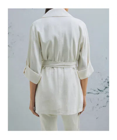 Marella Drawstring Duster Coat In Neutral