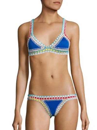 Shop Kiini Tuesday Bikini Top In Royal Blue