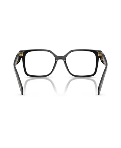 Prada 52mm Rectangle Optical Glasses In Black