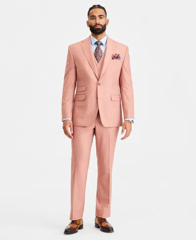 Tayion Collection Men's Classic-fit Rust Solid Suit Separates Jacket In Brown