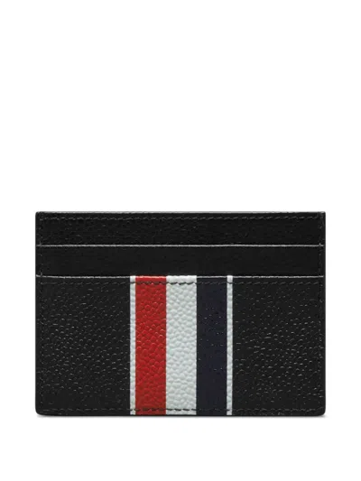 Thom Browne Black Calfskin Cardholder Accessory In Multi