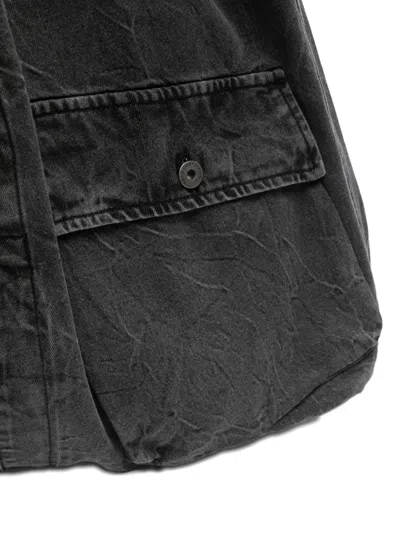 Feng Chen Wang Flap-pockets Shoulder Bag In Black