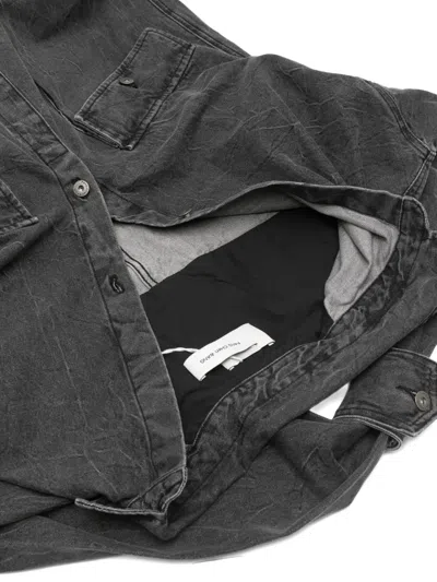 Feng Chen Wang Flap-pockets Shoulder Bag In Black