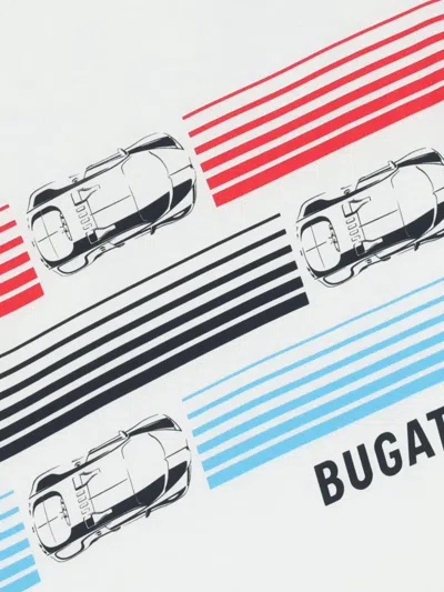 Bugatti Striped-print T-shirt In White