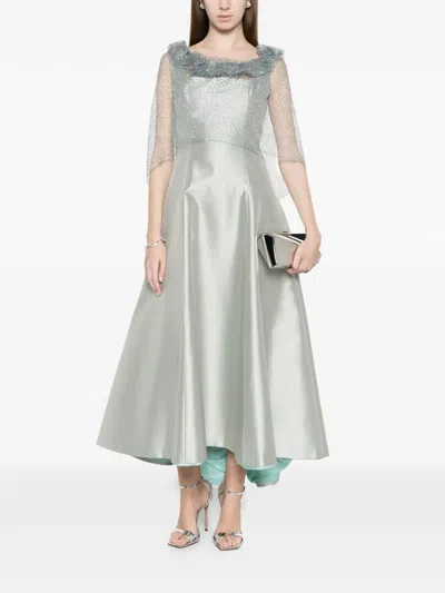 Fely Campo Ruffled Cape In Red