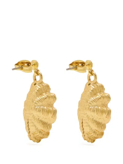 Oceanus Panopea Drop Earrings In Gold