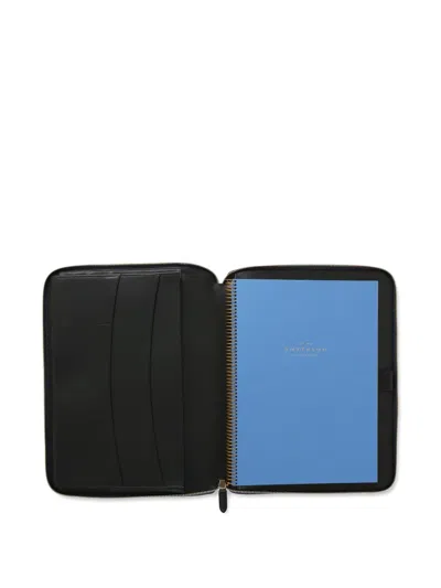 Smythson Panama Writing Folder In Blue