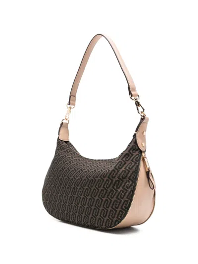 Liu •jo Patterned Shoulder Bag In Black