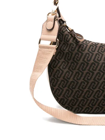 Liu •jo Patterned Shoulder Bag In Black