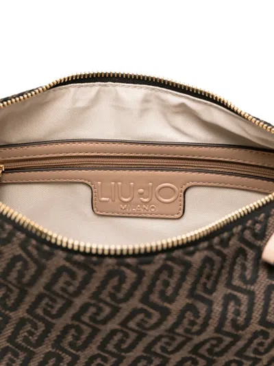 Liu •jo Patterned Shoulder Bag In Black