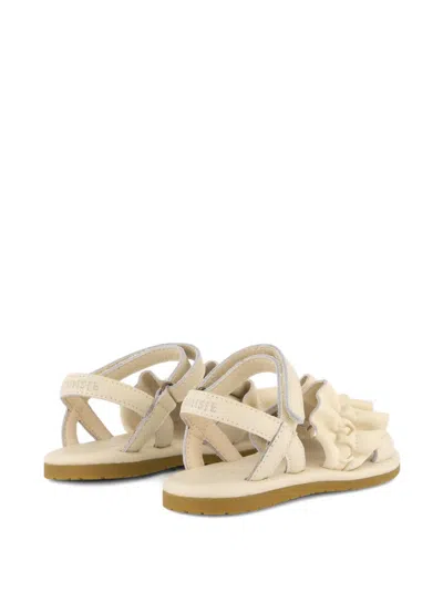 Donsje Ruffled Sandals In Neutral