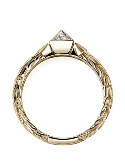 John Hardy Gold Diamond Stud Ring In Gold