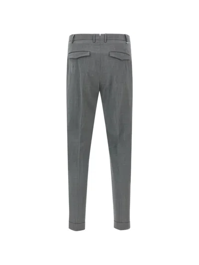 Pt Torino Master Tailored Trousers Front Crease Belt Loops In Gray