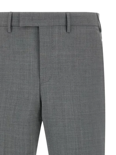 Pt Torino Master Tailored Trousers Front Crease Belt Loops In Gray