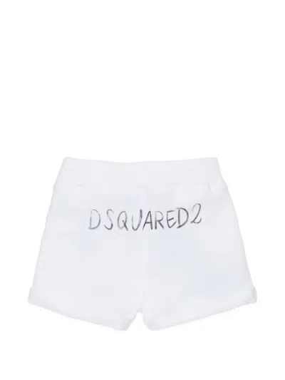 Dsquared2 Drawstring Casual Shorts In Metallic