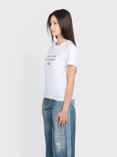 Acne Studios Logo Short Sleeve T-shirt In White