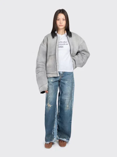 Acne Studios Logo Short Sleeve T-shirt In White