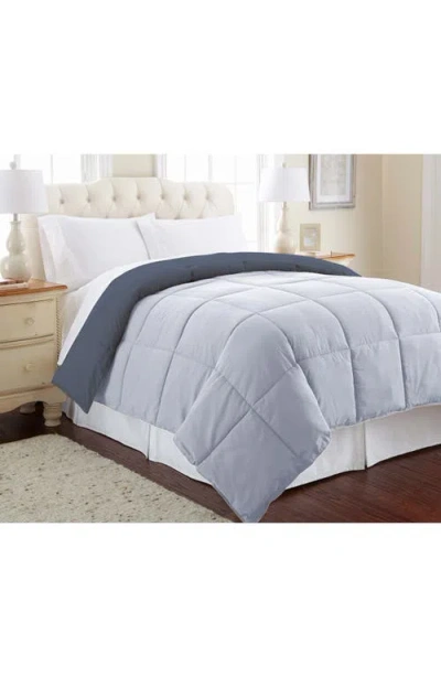 Modern Threads Down Alternative Reversible Comforter In Blue
