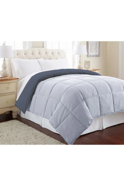 Modern Threads Down Alternative Reversible Comforter In Blue