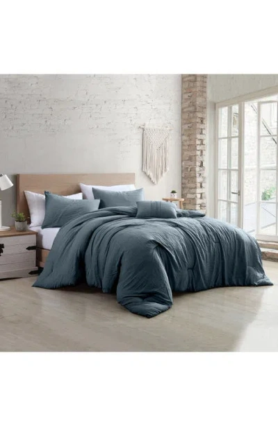 Modern Threads 4-piece Garment-washed Comforter Set In Blue