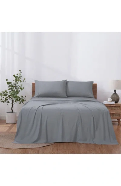 Modern Threads Solid 4-piece Microfiber Sheet Set In Gray