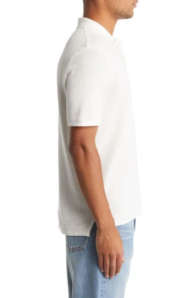 Rag & Bone Relaxed Fit Railroad Stitch Polo In White
