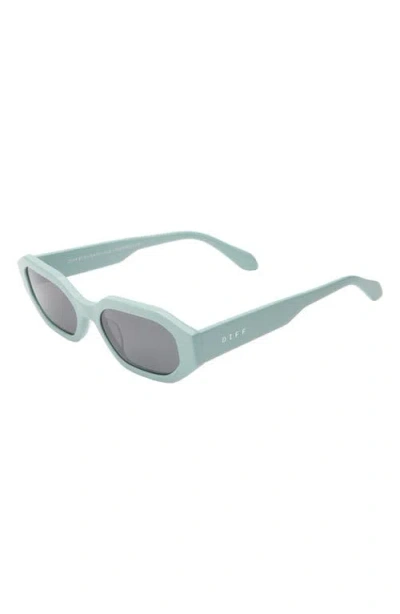 Diff Allegra 53mm Polarized Rectangle Sunglasses In Gray