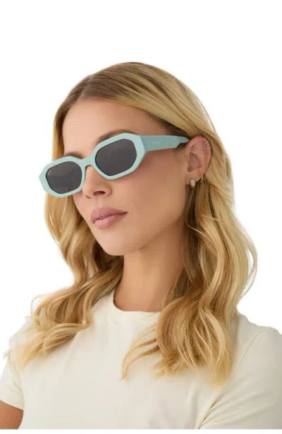 Diff Allegra 53mm Polarized Rectangle Sunglasses In Gray