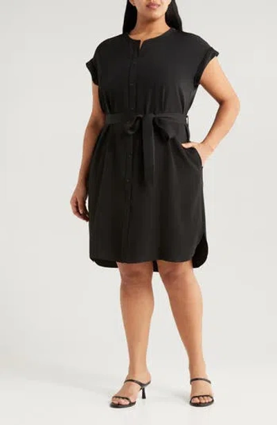 Lyssé Lysse Blakely Knit Shirtdress In Black