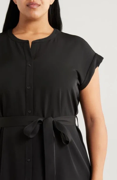 Lyssé Lysse Blakely Knit Shirtdress In Black