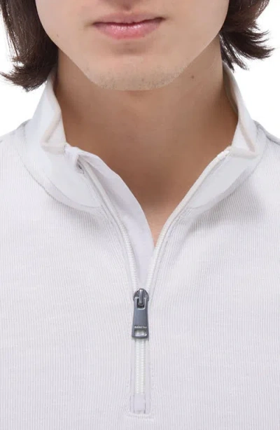 Bugatchi Quarter Zip Performance Pullover In Pink