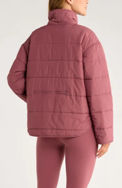 Zella Quilted Packable Jacket In Pink