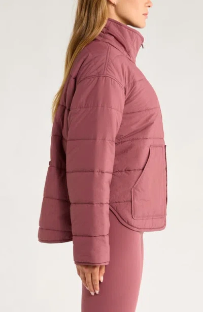 Zella Quilted Packable Jacket In Pink