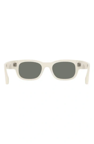 Ferragamo 51mm Modified Rectangular Sunglasses In White