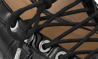 Ganni Block Heel Eyelet Detailing Ballerina Shoes In Black