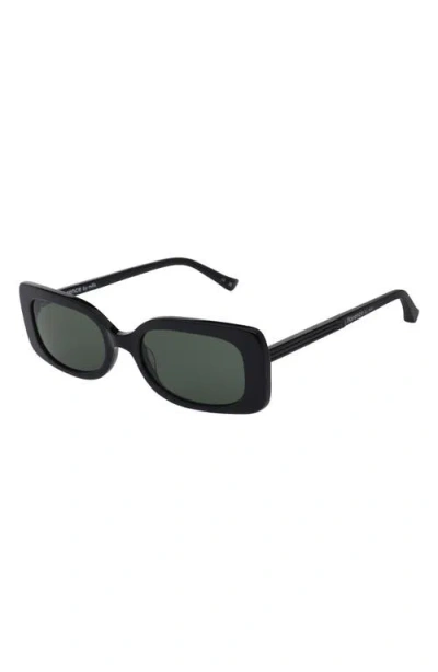 Florence By Mills 52mm Rectangular Sunglasses In Black