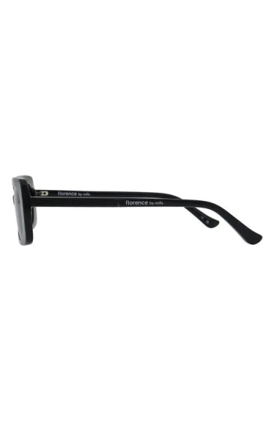 Florence By Mills 52mm Rectangular Sunglasses In Black