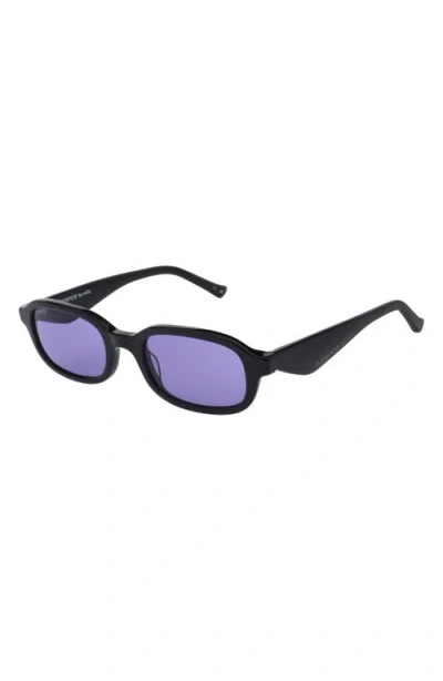 Florence By Mills 49mm Rectangular Sunglasses In Black