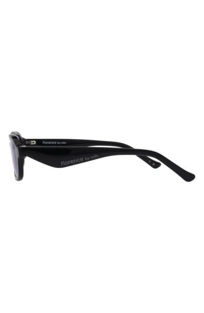 Florence By Mills 49mm Rectangular Sunglasses In Black