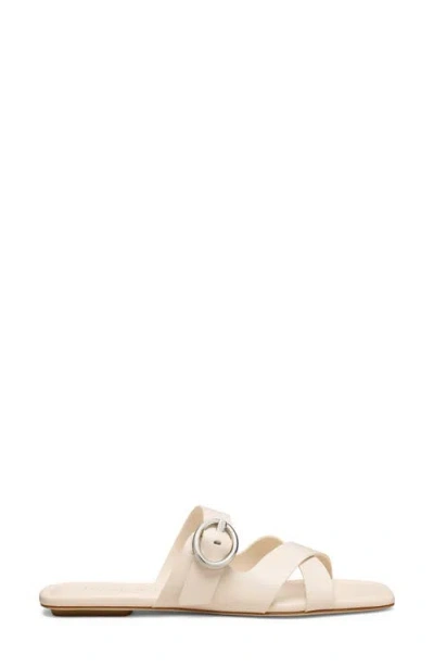 Stuart Weitzman Villa Leather Slide Sandals In Neutral