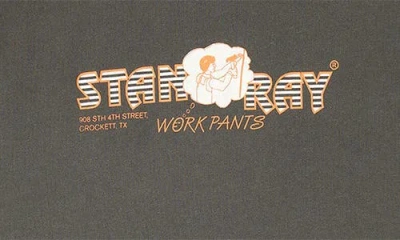 Stan Ray Crocket Graphic T-shirt In Gray