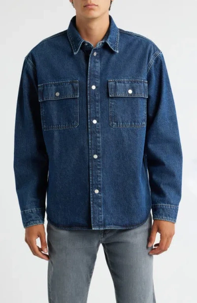 Frame Denim Overshirt In Blue