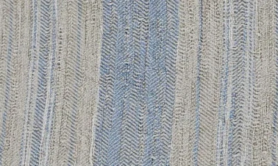Commune Stripe Linen Kitchen Towel In Blue