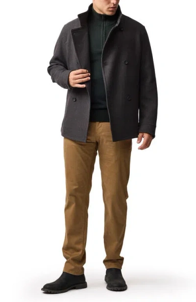 Rodd & Gunn Nobles Funnel Neck Merino Wool Half Zip Sweater In Green