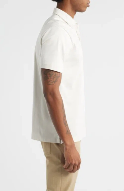 Aurélien Aur1 Solid Cotton Polo In White