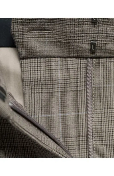 Mango Check Wide Leg Suit Pants In Multi